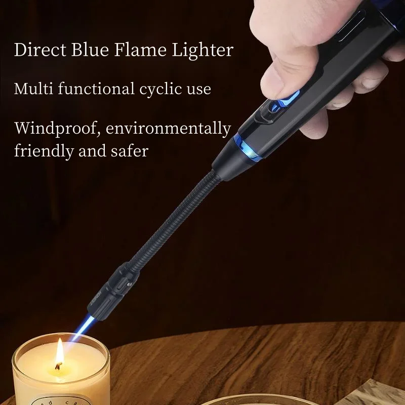 Honest Jet Flame Long Lighter suitable for barbecue camping butane refillable lighter cigarette accessories