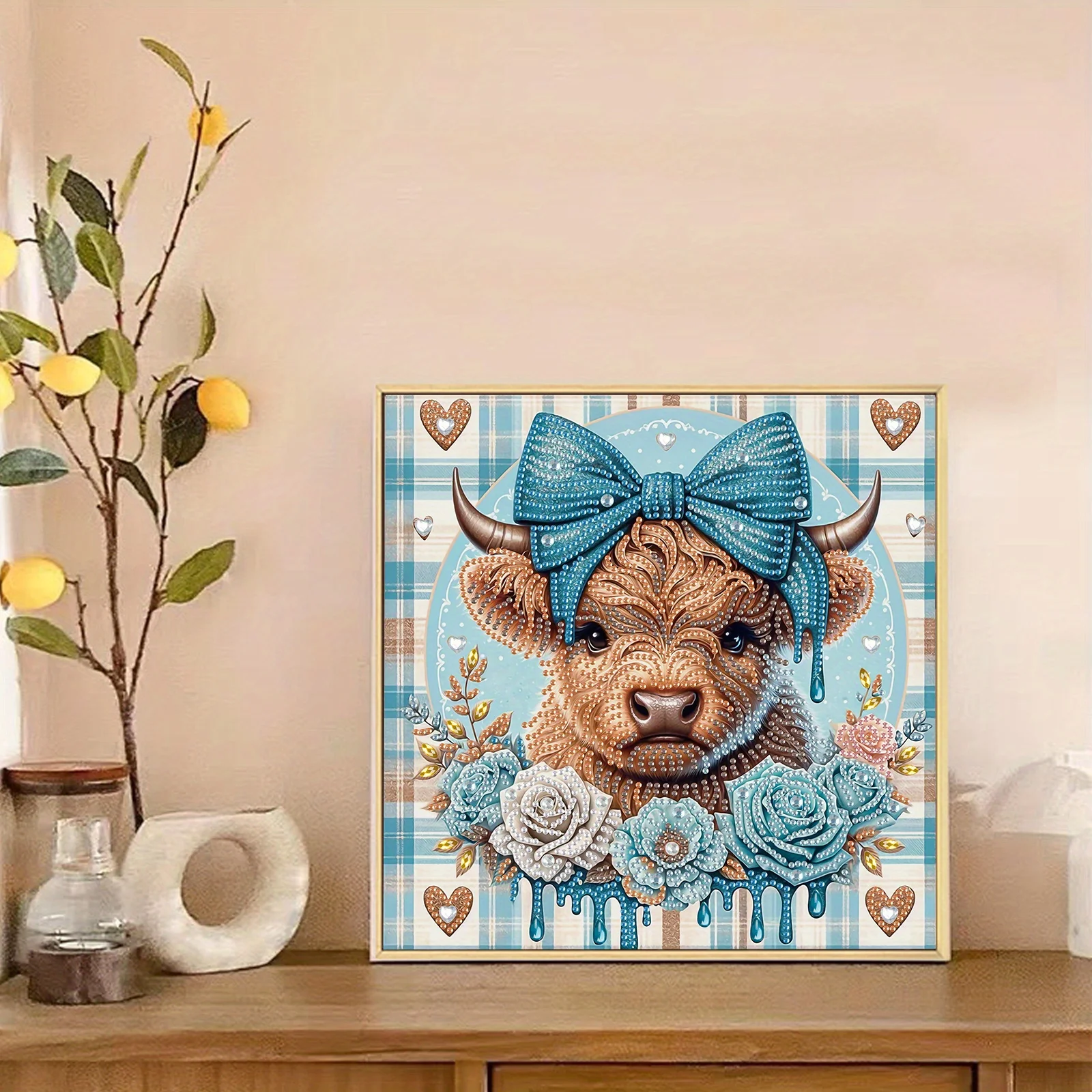 Diamond Painting Diamond Art Painting Kit Diamond Painting Set DIY Cute cow 5D Special Shape Diamond Art Kits for Beginners Diamond Art Painting Kits for Home Wall Decoration Gift