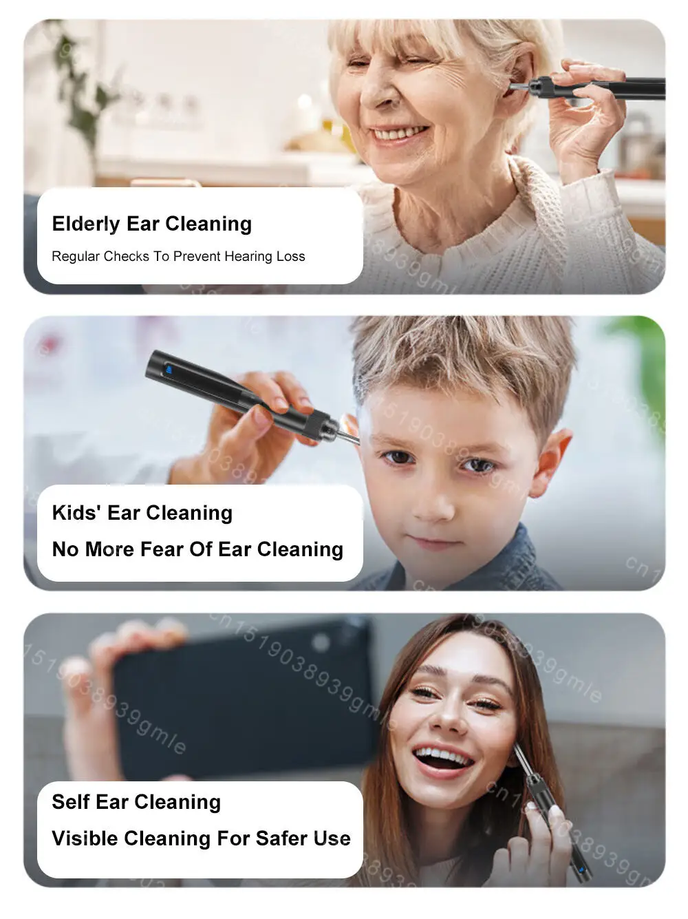 Smart Visual Ear Cleaning Set Earpick Bendable HD Clipable Tweezers All-in-1 Ear Rod Earwax Removal Kits