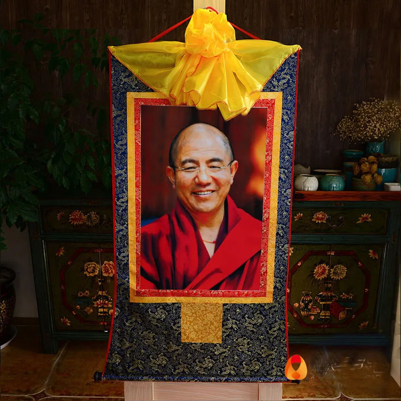 

family Home efficacious Protection--120 CM --Tibetan Buddhism So Dargye Khenpo Buddha silk Thang-ga Thangka Buddha art