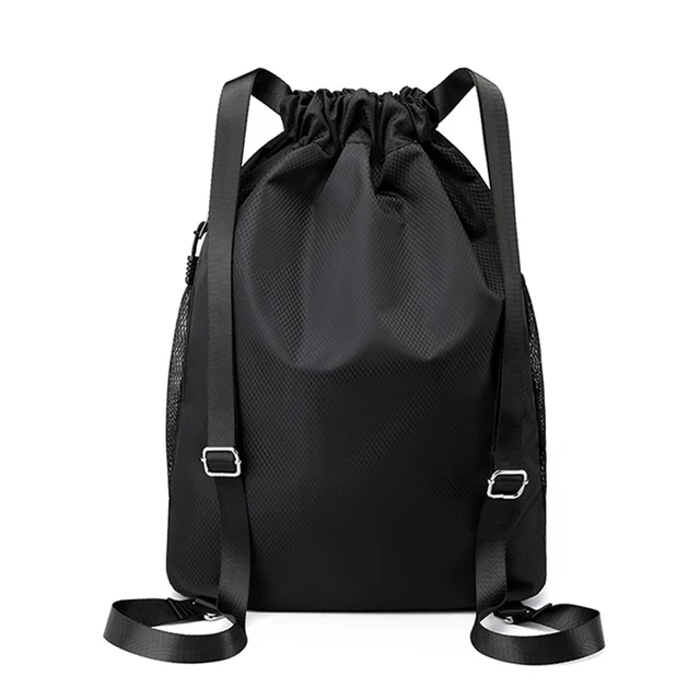 Mochila con cordón para hombre mujeres Bolsa de cuerdas Saco para gimnasio  Mochila impermeable Ligera para entrenamiento físico Negro Baoblaze mochilas  de cuerdas