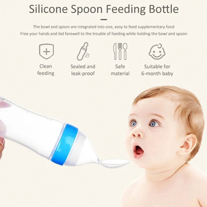 

Силиконовая ложка для кормления, бутылочка для молока, детская тренировочная кормушка, пищевая добавка