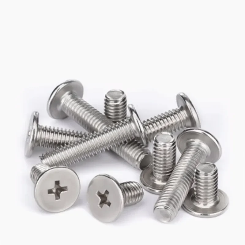 304 A2 Stainless Steel Phillips Ultra Thin Flat Wafer Head Screw Bolt 10pcs-100pcs CM M1.6 M2 M2.5 M3 M4 M5 M6 Length=2-50mm
