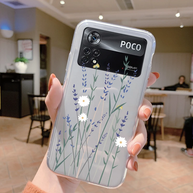 Elegant Floral Butterfly Soft Silicone Transparent Phone Case
