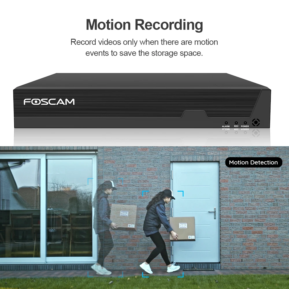 Foscam 보안 카메라 시스템용 네트워크 비디오 녹음기, HD Foscam IP 카메라 PoE NVR로만 작동, 4K, 8 채널, 8MP, 4K, 5MP, 4MP