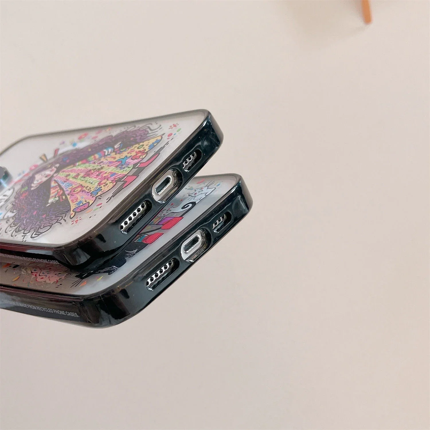 2.0 Acrylic Upgrade Border MagSafe Long Hair Girl Phone Case Cover for IPhone 12 13 14 15 Pro Max Case for IPhone 15 Pro