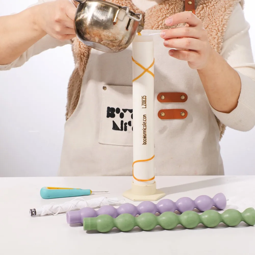 Nicole Heart Taper Silicone Candle Mold 2