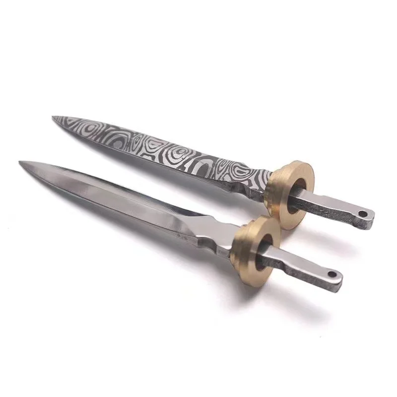 420 stainless steel tea knife embryo tea sword embryo semi-finished mirror laser pattern DIY knife production