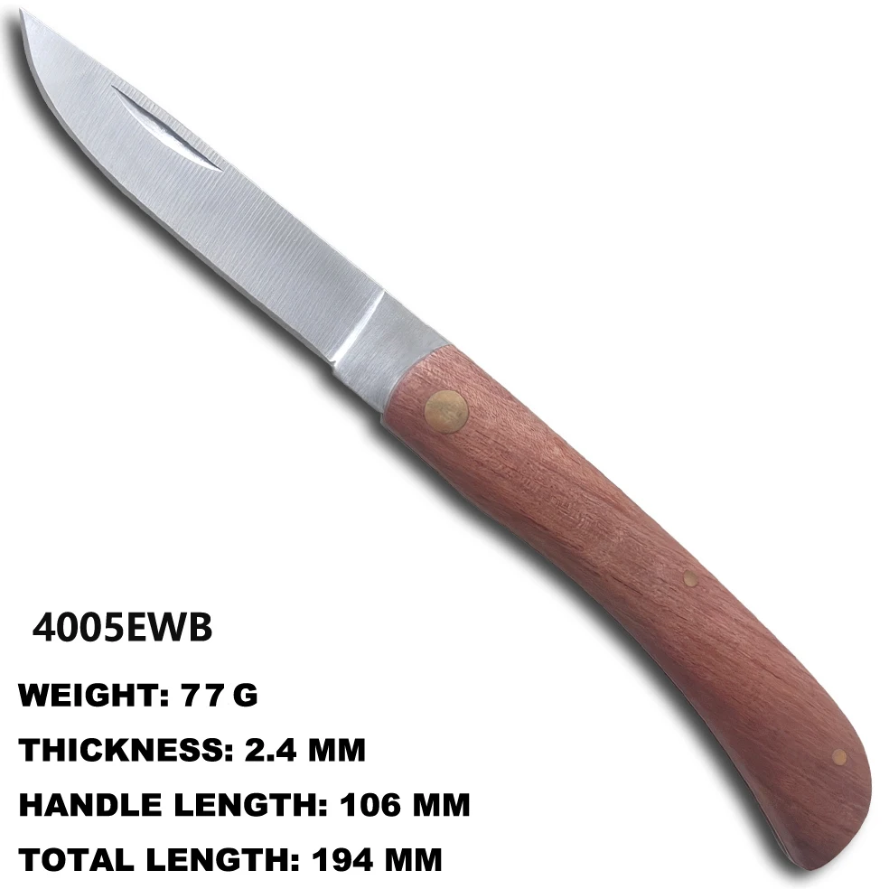 Description Picture 2 of itemGradyFung Pocket Knife Folding Blade Stainless Steel with Wood Handle Gentleman Knives for Camping  EDC Utility Meat Table Tools