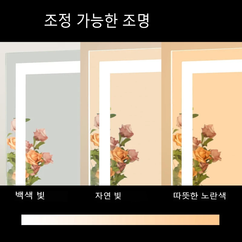 조명이 있는 화장용 거울, 밝기 조절 가능한 LED 조명 화장대, 15배 확대 기능이 있는 다양한 색상의 탁상용 거울, 최고의 선물