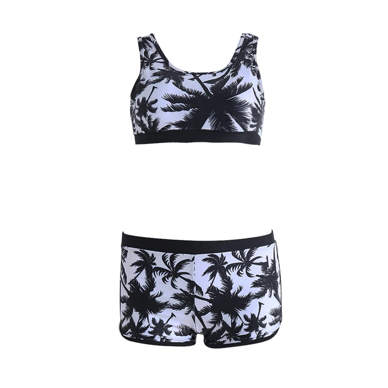 Sexy Women Crop Tops High Waist Shorts Floral Bikini Set Beach Swimwear Swimsuit Twopiece