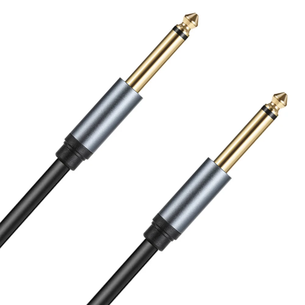 Premium Guitar Patch Cable - 6.35mm Mono Jack Instrument Cord, Male to Male, Various Lengths
