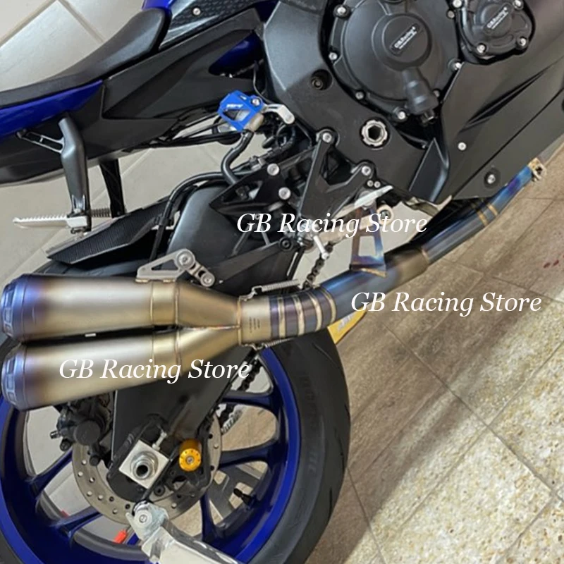 For Yamaha YZF R1 MT-10 2015 - 2021 Motorcycle Exhaust Titanium Alloy Mid Link Pipe Escape Moto Delete Silencer Modify Muffler - Image 2