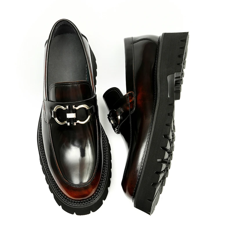 Cow Leather Luxury Brand Elegant Slip On Designer Wedding Shoes Bride For Men