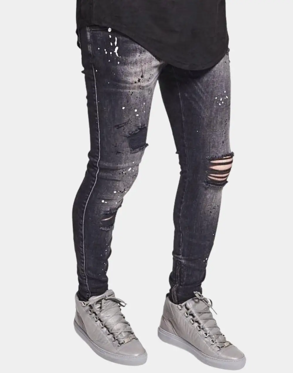 SikSilk Riot Destroyed Jeans for Men 