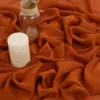 12PCS Terracotta Chiffon Wedding Table Runner Table Setting Gauze Sheer Vintage Christmas Dining Birthday Party Table Decor 2