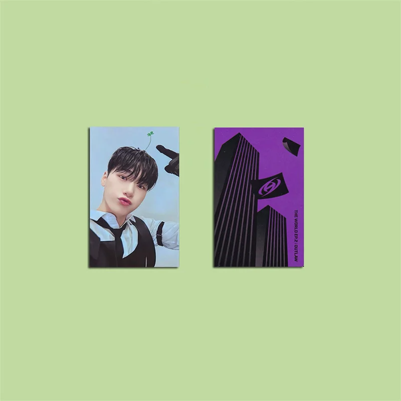 Kpop ATEEZ Album THE WORLD EP.2 : OUTLAW LOMO Card Print 8pcs/set Hongjoong Yunho Yeosang Collectible Gift Postcard Photo Card lomo cards album cards