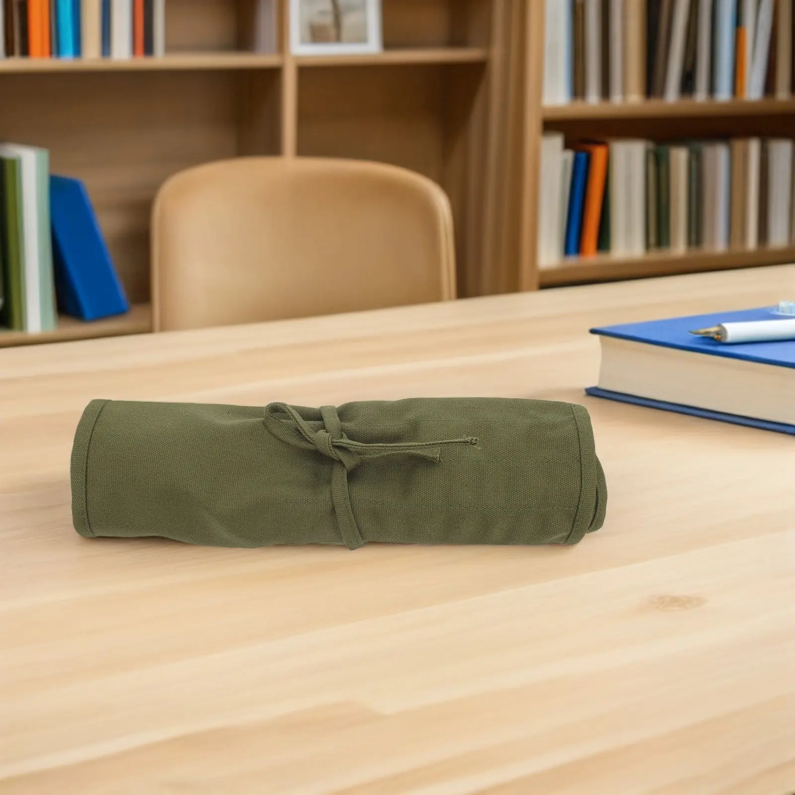 2Pcs 아티스트 브러쉬 롤 케이스 22 슬롯 접이식 캔버스 페인팅 가방 여행용 페인팅 용품 보관 브러쉬 보호 주최자