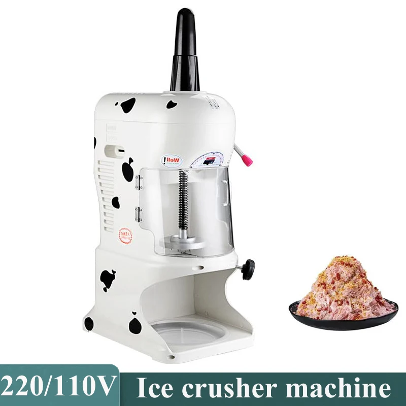 

Snow Cone Machine White Red Blue Yellow Ice Crusher Electric Ice Shaver Machine Kitchen Equipment
