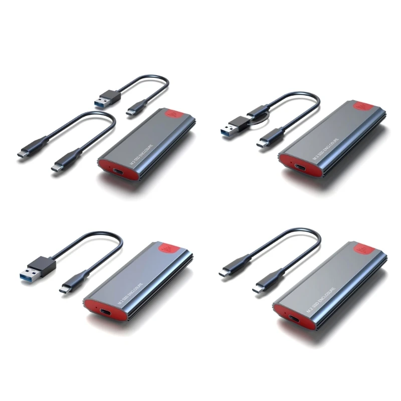 SSD 케이스 박스 지원 NVME PCIE USB Type-C 3.1 하드 드라이브 디스크 박스용 SSD 어댑터 SSD 케이스 인클로저