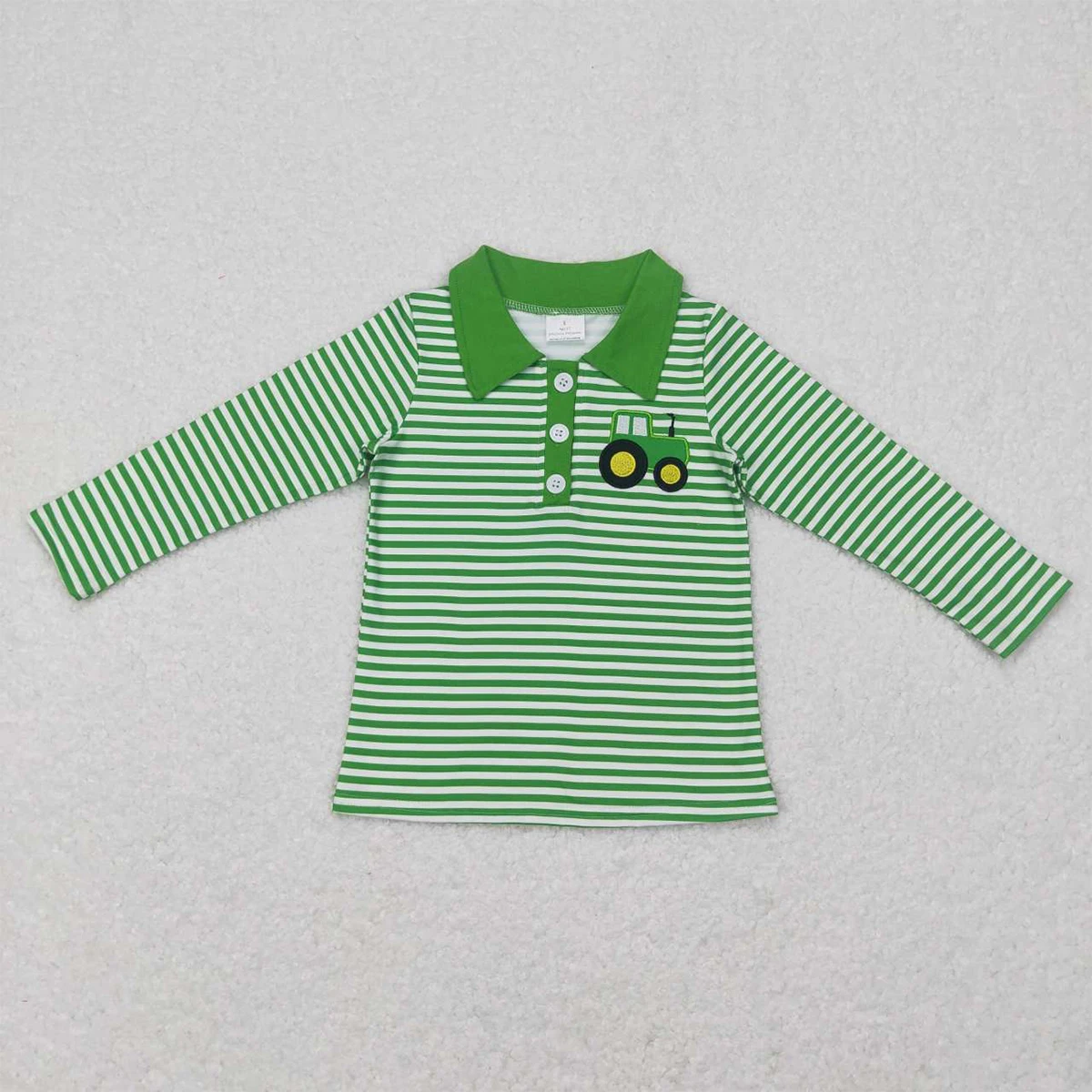 Wholesale Children Long Sleeves Mardi Gras Infant Kids Zipper Tee T-shirts Baby Boy Shirt Toddler Lapel Cotton Pullover Top 6