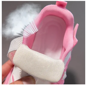 Girls Sports Shoes Spring Breathable Fashionable Sneakers Children Student Leather Small White Shoes PVC Casual Trendy Shoe 6