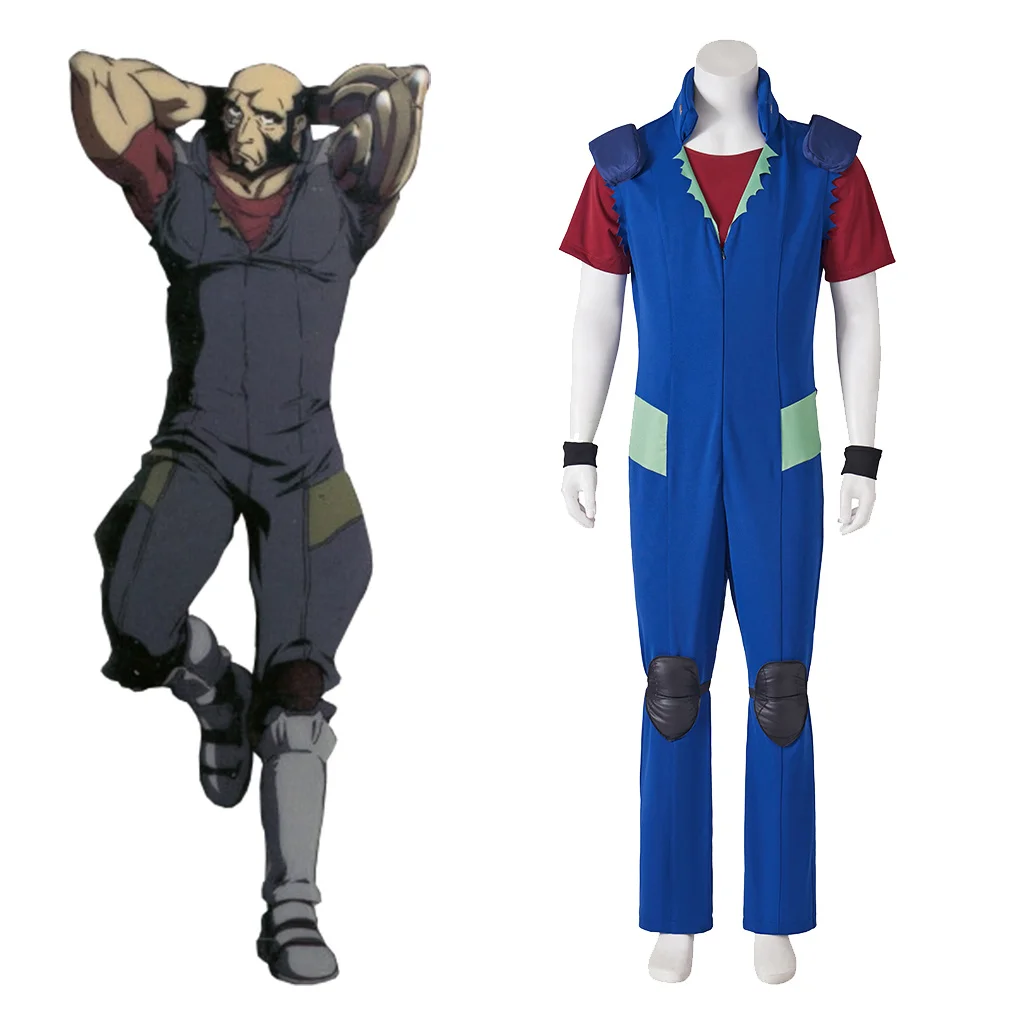 

Anime Cowboy Cos Bebop Jet Black Cosplay Costume Outfits Adult Men Jet Black Blue Jumpsuit With Top For Halloween Carnival Suit