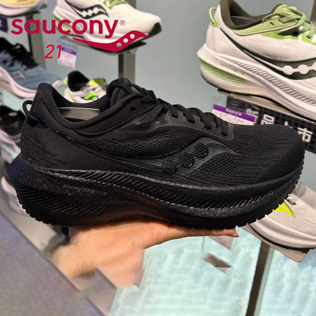 2023 NEW Original Saucony Triump-h 21 Victory Runner Speed Cross Running Casual Shoes Men Women Cushioning Race Road Sneakers