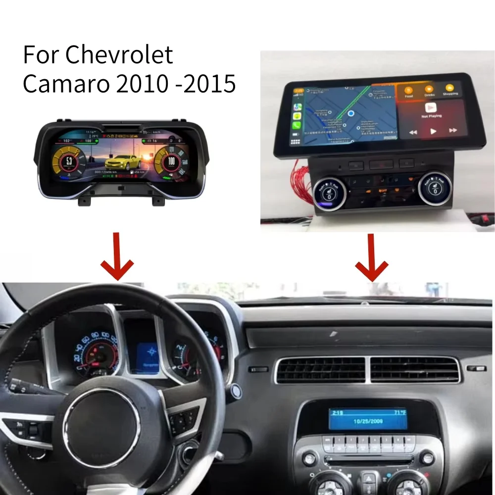 た*2様 カマロ 2010、2011年頃用　車載ディスプレイ 操作パネル シボレーカマロ2010-2015用LCDアンドロイドスクリーン デジタルゲージ