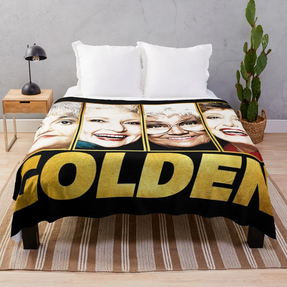 

Golden Throw Blanket oversized throw blanket hairy blanket