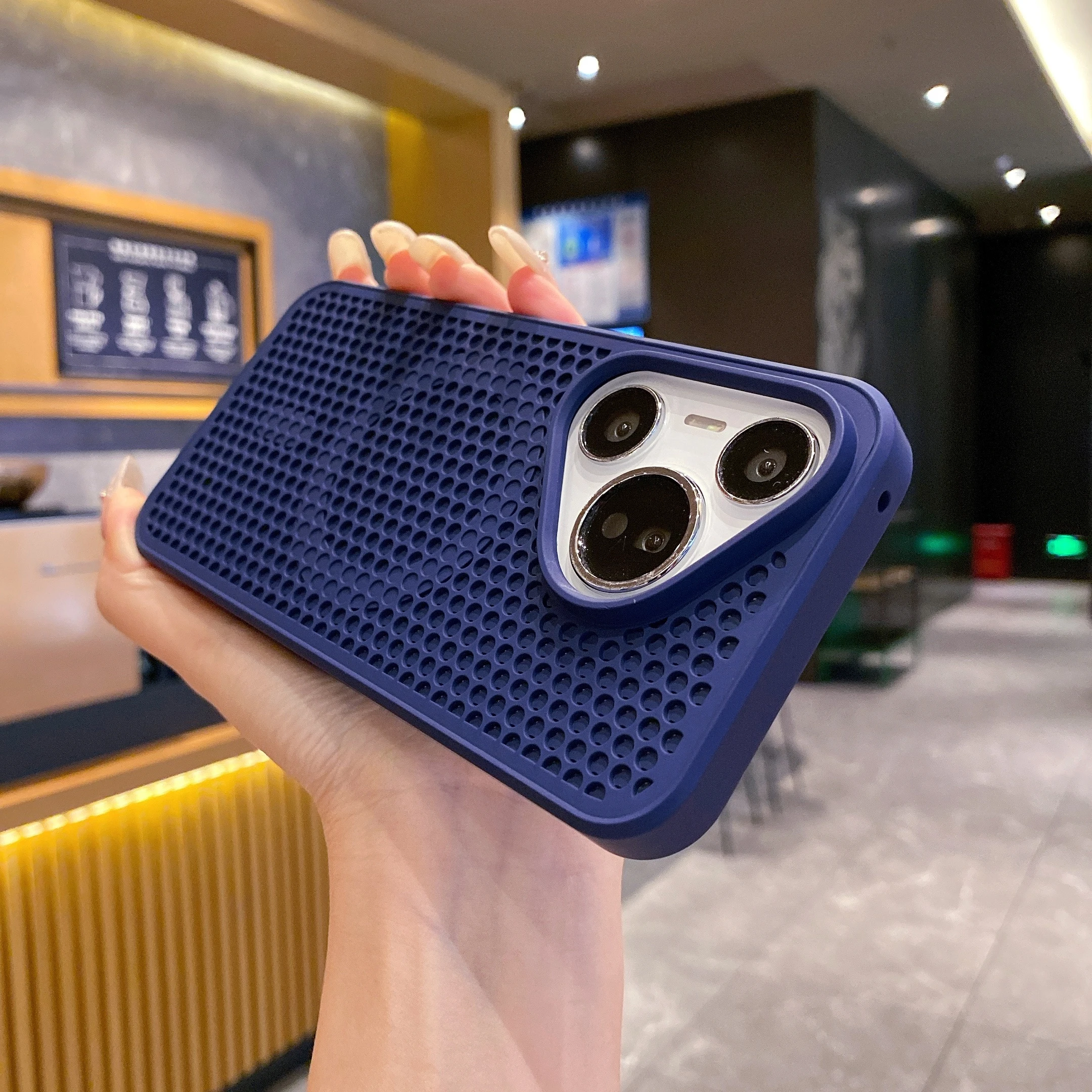 Enhanced Cooling Matte Shockproof Hard Back Cover with Heat Dissipation Mesh