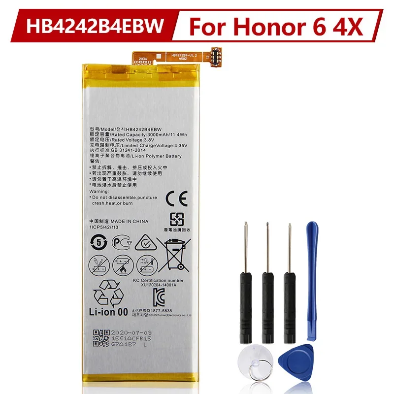 

Новинка, запасная батарея HB4242B4EBW для Huawei honor 4X honor 6, задняя фотография, искусственная батарея 3000 мАч