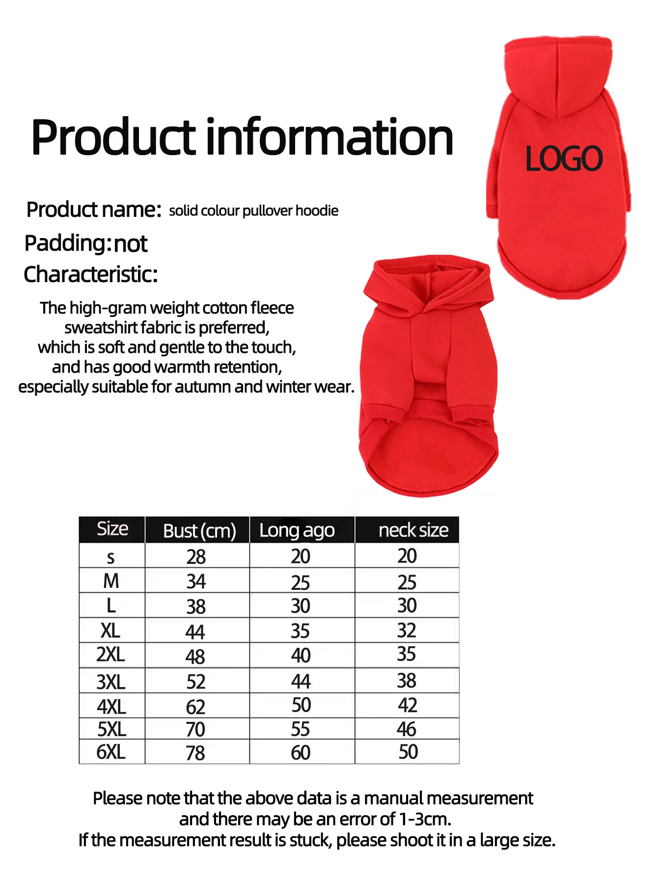 1 Pc Pet Hooded Sweatshirt 2