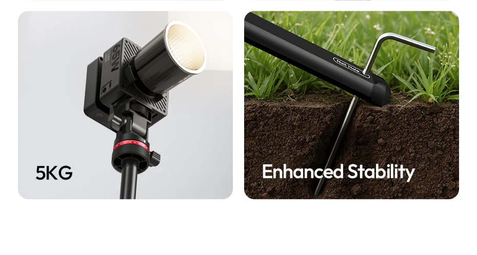 Auto-Open Tripod 2M Ground Tripod Light Stand Selfie for Camera Smartphone Video