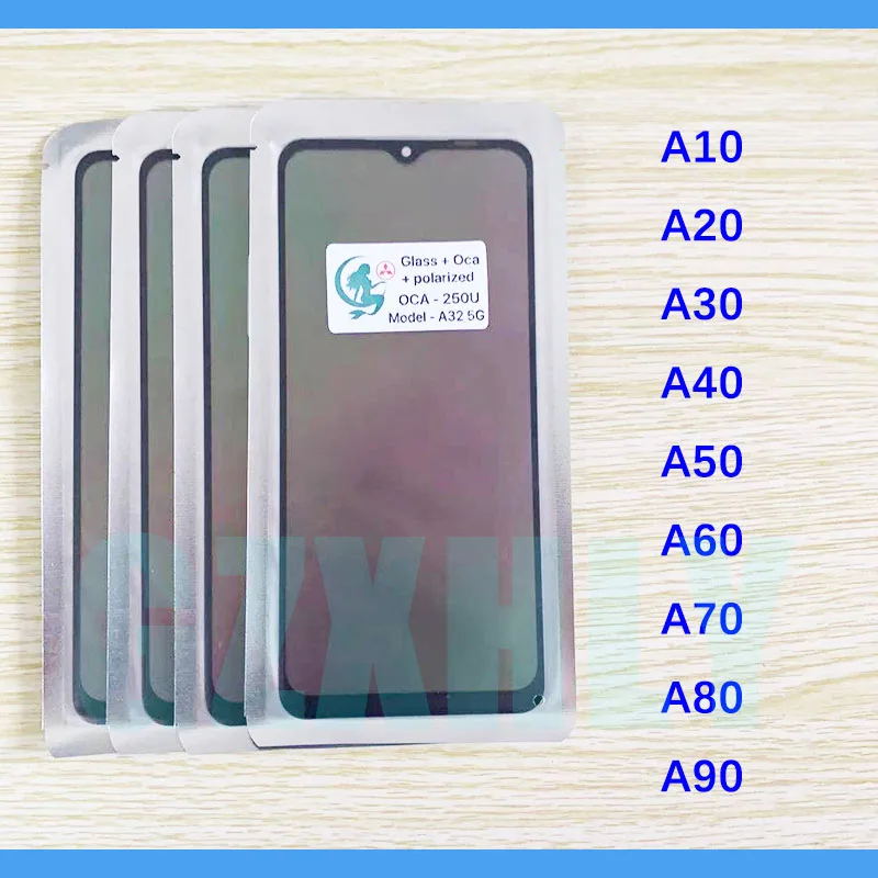 

10Pcs 3 in 1 LCD Screen Front Glass + OCA + Polarizer For Samsung Galaxy A50 A10 A20 A30 A40 A60 A70 A80 A90 Touch Glass Panel