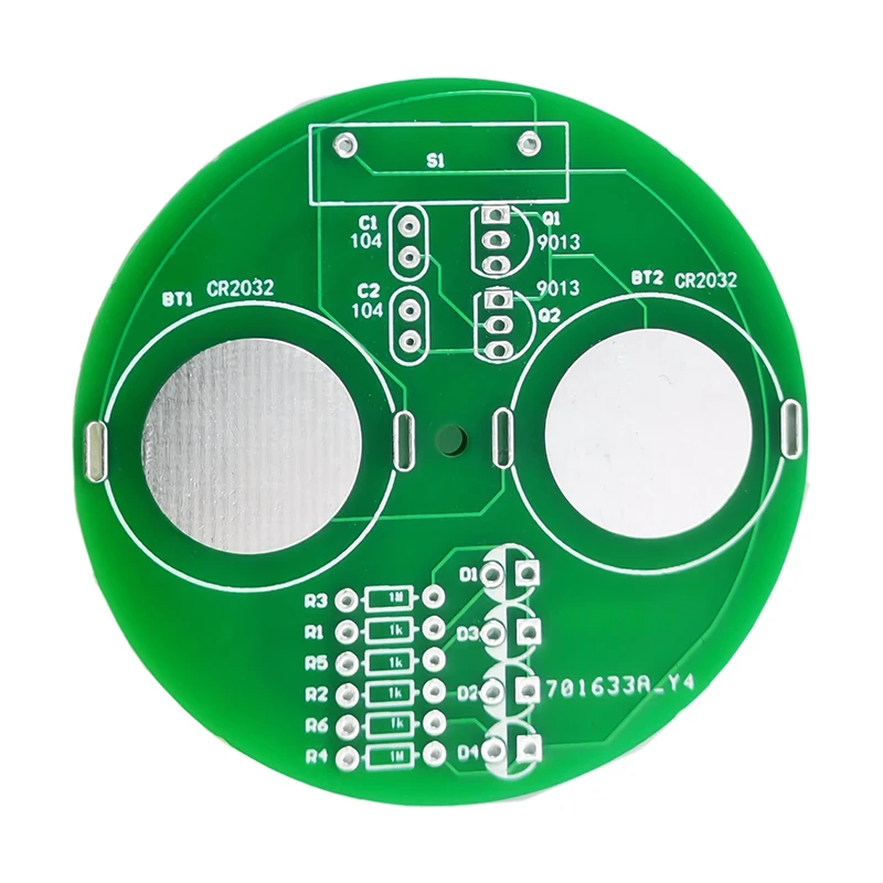 DIY LED Desktop Gyroskop Elektronische Kit Triode Vibration Schalter CR2032 Batterie Platine DIY Löten Kit DC6V Powered – Detail 2