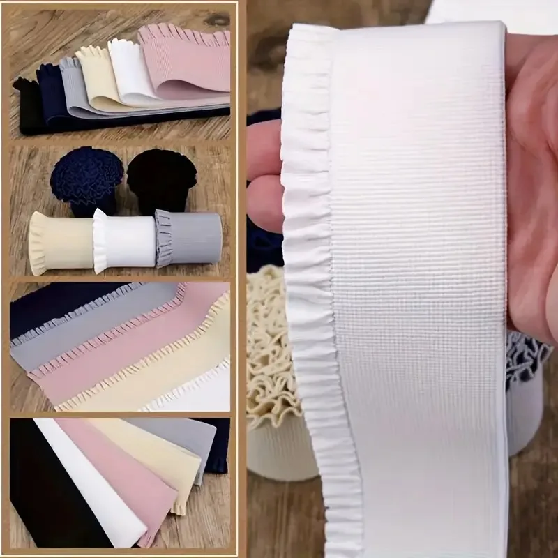 Elastic Lace Fabric Trim Ribbon - Decorative Stretch Band