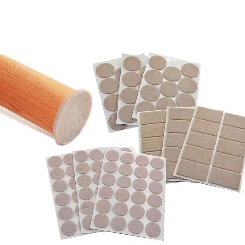 Felt Chair Leg Pads - Thick Non-Slip Floor Protectors, Self-Adhesive Furniture Accessories