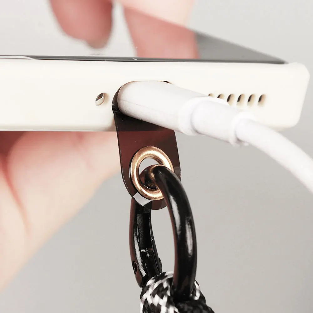 Patch Anti-perte Pour Téléphone Avec Anneau Métallique - Compatible IPhone, Samsung, Fixation Facile Sans Outil