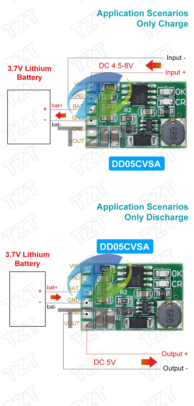 3,7V 4,2V Ladegerät & 5V 6V 9V 12V Entladegerät DC-DC-Wandler Boost-Modul für DIY UPS Mobile Power 18650 Lithium-Batterie – Detail 2
