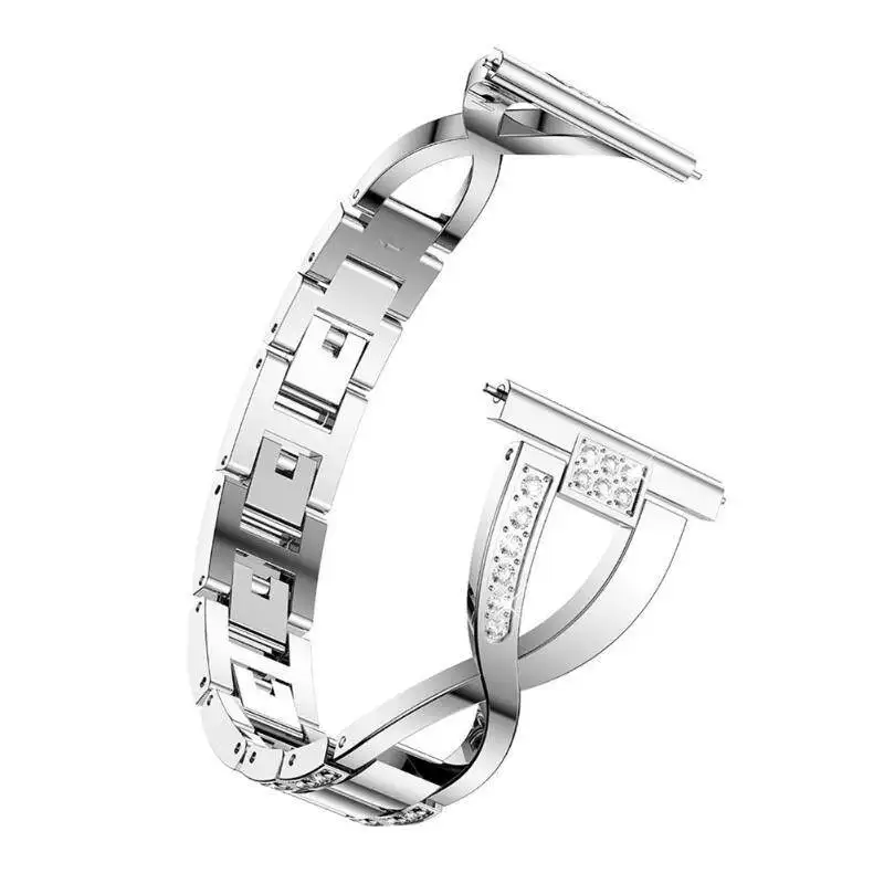 Luxury Stainless Steel Alloy Watchband - 20mm Elegant Metal Bracelet Strap