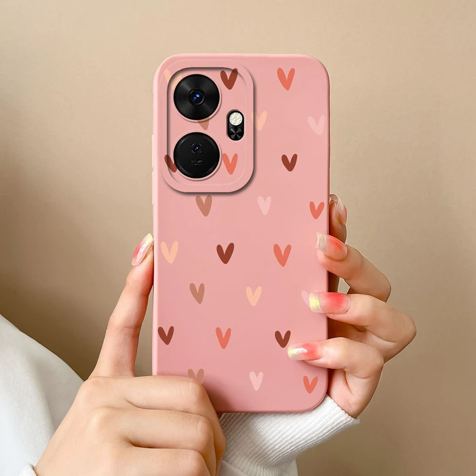 Cool Girl Cat Cartoon Pattern Liquid Silicone Soft Phone Case Cover