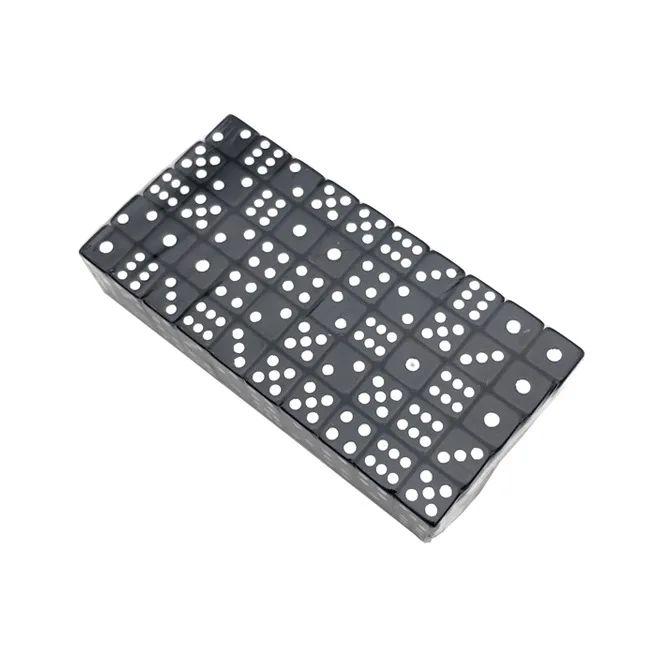 100Pcs Mini Small D6 8mm 10mm 12mm Black Dice with Square Angle Color White Point for Board Games Accessory game dice dice set acrylic dice