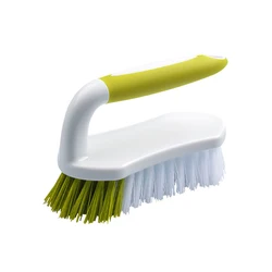 Frosted Brush with Comfortable Grip and Flexible Bristles for Versatile Cleaning Tasks (Yellow)