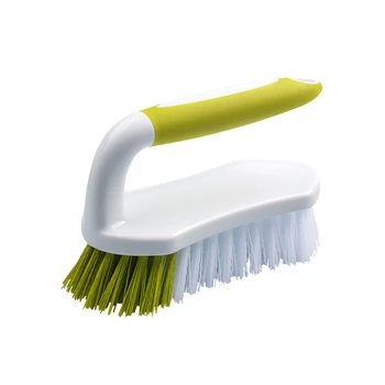 Spazzola satinata, impugnatura comoda e setole rigide flessibili, tipo resistente, adatta per docce da bagno, lavelli, tappeti, pavimenti 1