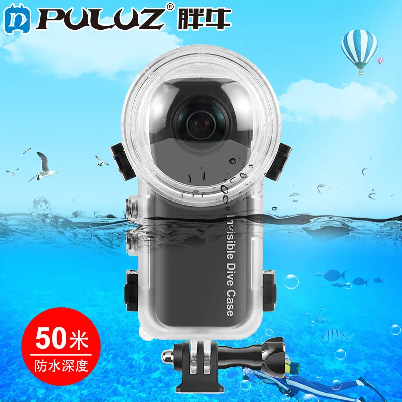 

Для Insta360 X3 PULUZ чехол 50m водонепроницаемый герметичный чехол (прозрачный)