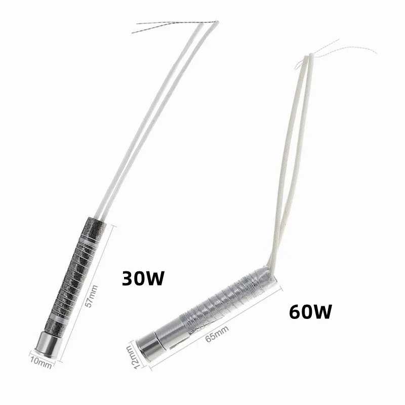 SHOTAY 5 Pezzi Nucleo Riscaldante Per Saldatore, 220V 60W, Modello SY-60W, Misura 62x12 Mm