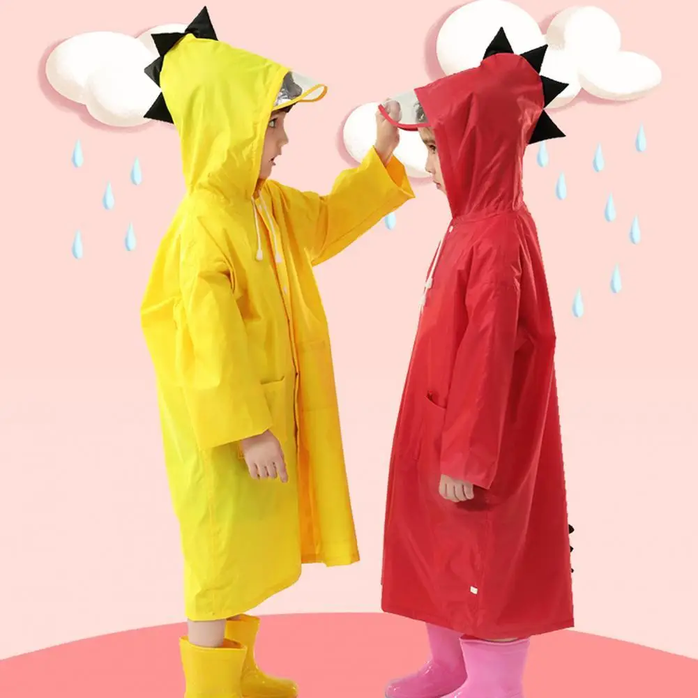 Kids Raincoat Waterproof Dinosaur Rain Jacket Boys Girls Rain Poncho Windbreaker Coat Hooded Coat capa de chuva infantil