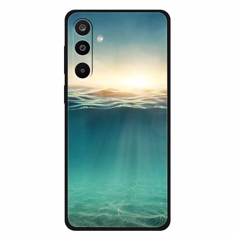 Floral Printed Silicone Phone Case - Black TPU Cover