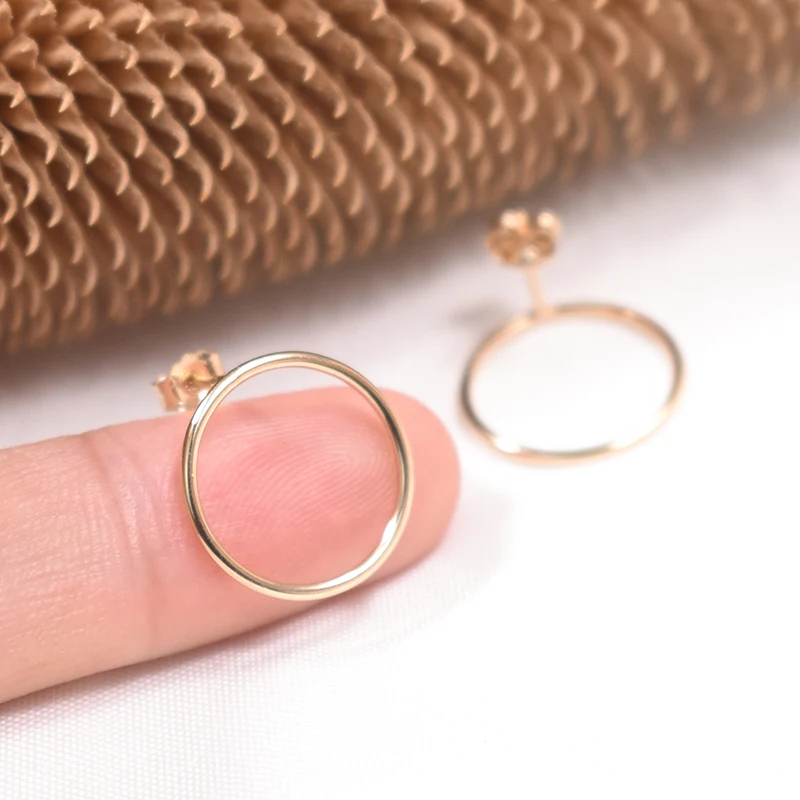 14K Gold gefüllt 7MM/10MM/15MM Kreis Ohrringe Gold Schmuck Gold gefüllt Ohrstecker Brincos Pendientes Ohrringe Boho Ohrringe – Detail 11